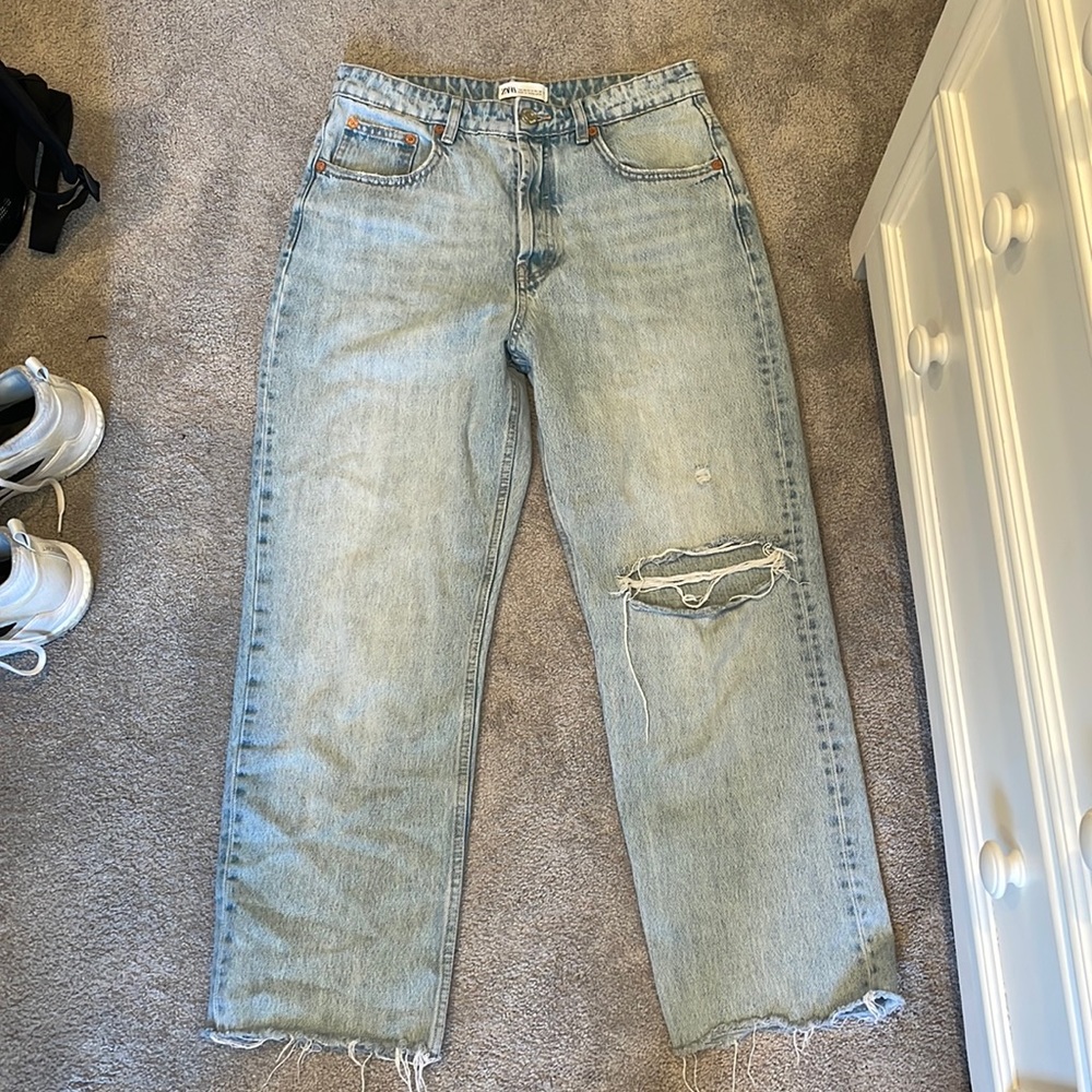 Zara ripped jeans